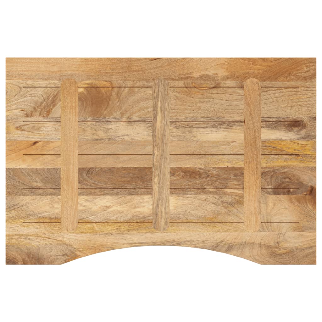 Skrivebordsplate med kurve 100x50x2,5 cm heltre grovt mangotre