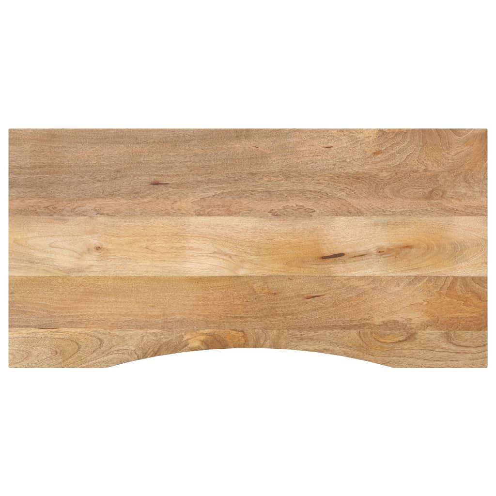 Skrivebordsplate med kurve 110x50x2,5 cm heltre grovt mangotre