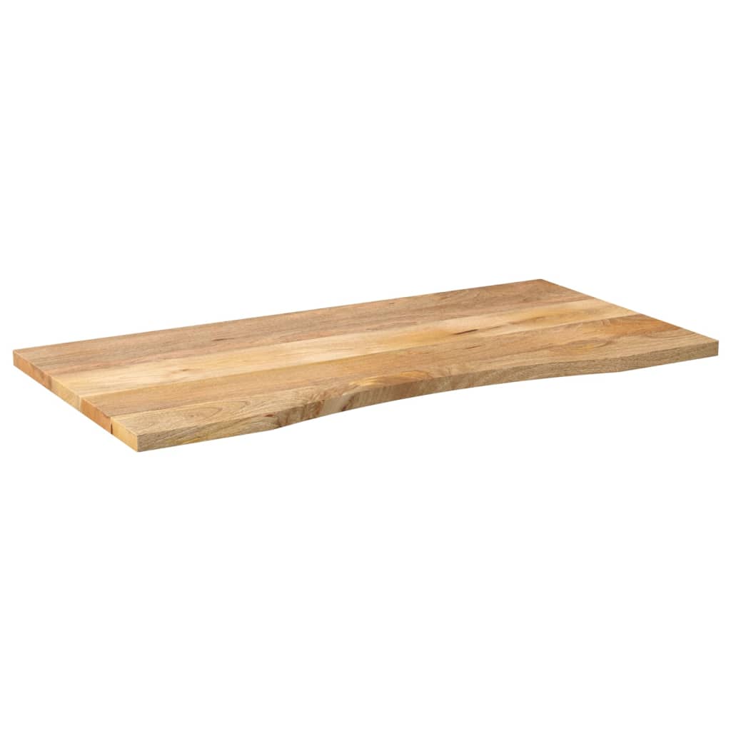 Skrivebordsplate med kurve 110x50x2,5 cm heltre grovt mangotre