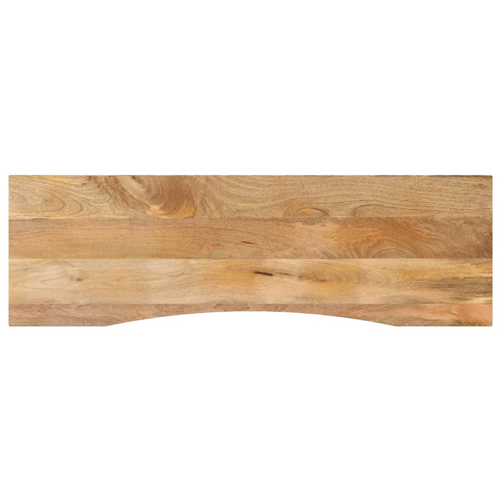 Skrivebordsplate med kurve 160x50x2,5 cm heltre grovt mangotre