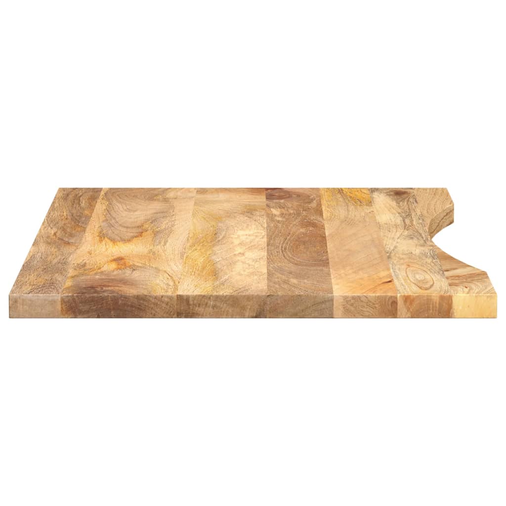 Skrivebordsplate med kurve 80x60x2,5 cm heltre grovt mangotre