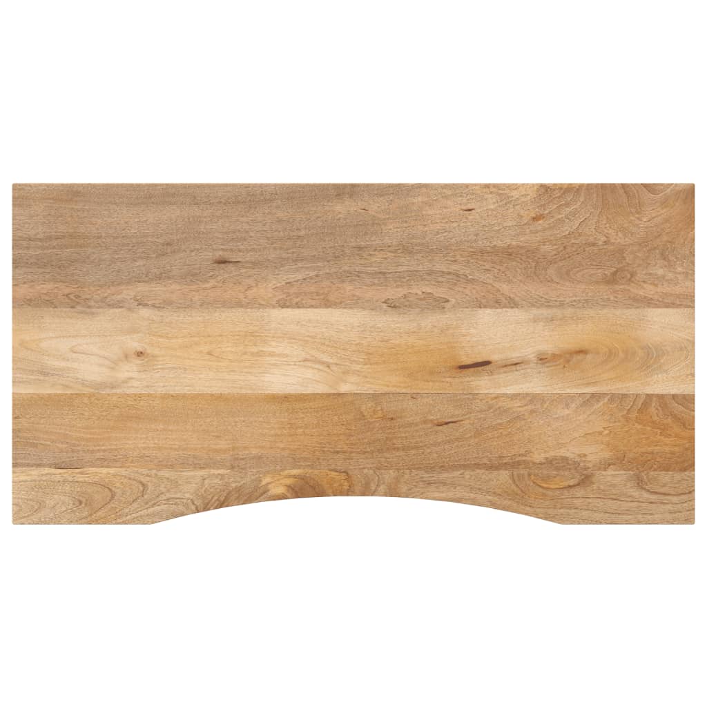 Skrivebordsplate med kurve 120x60x2,5 cm heltre grovt mangotre
