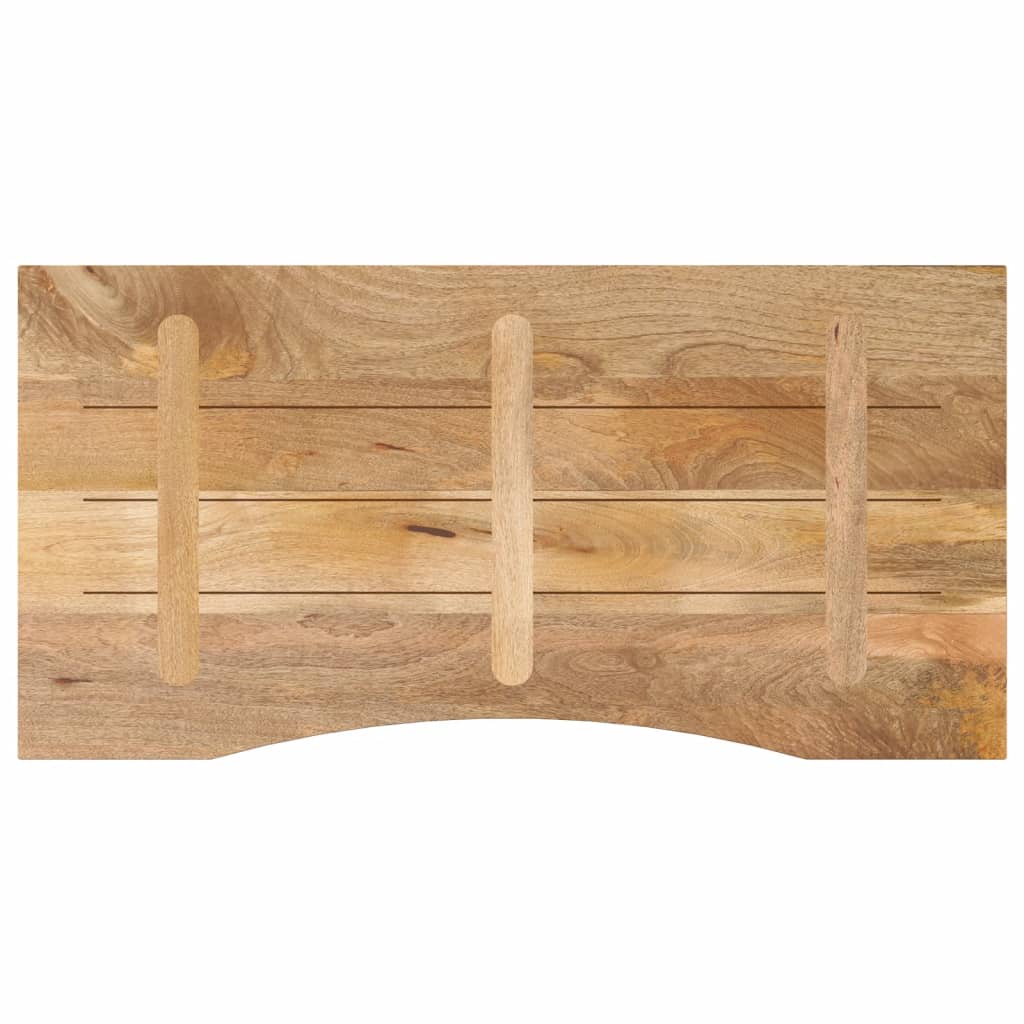 Skrivebordsplate med kurve 140x60x2,5 cm heltre grovt mangotre vidaXL