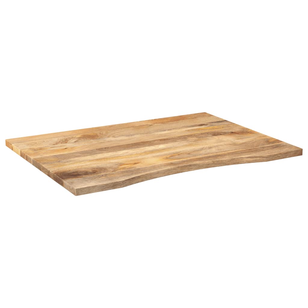Skrivebordsplate med kurve 100x80x2,5 cm heltre grovt mangotre