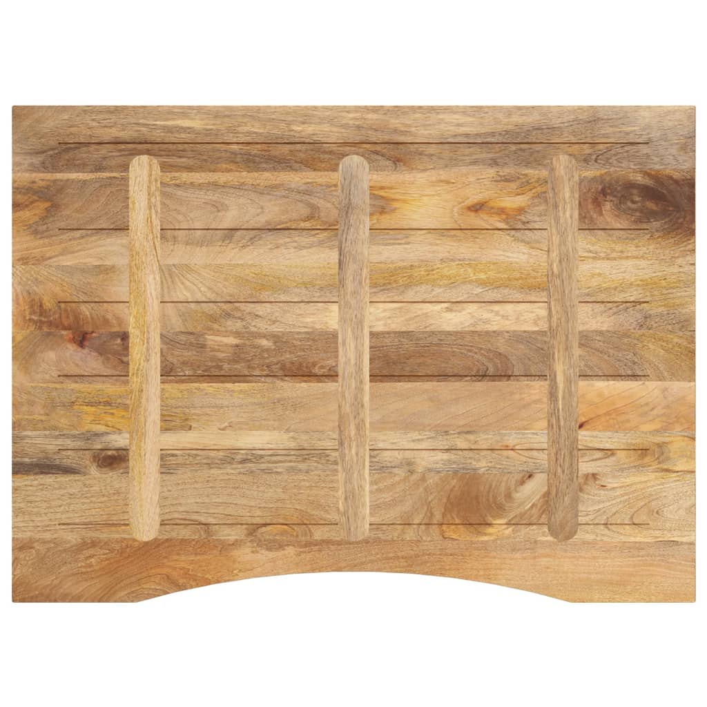 Skrivebordsplate med kurve 100x80x2,5 cm heltre grovt mangotre