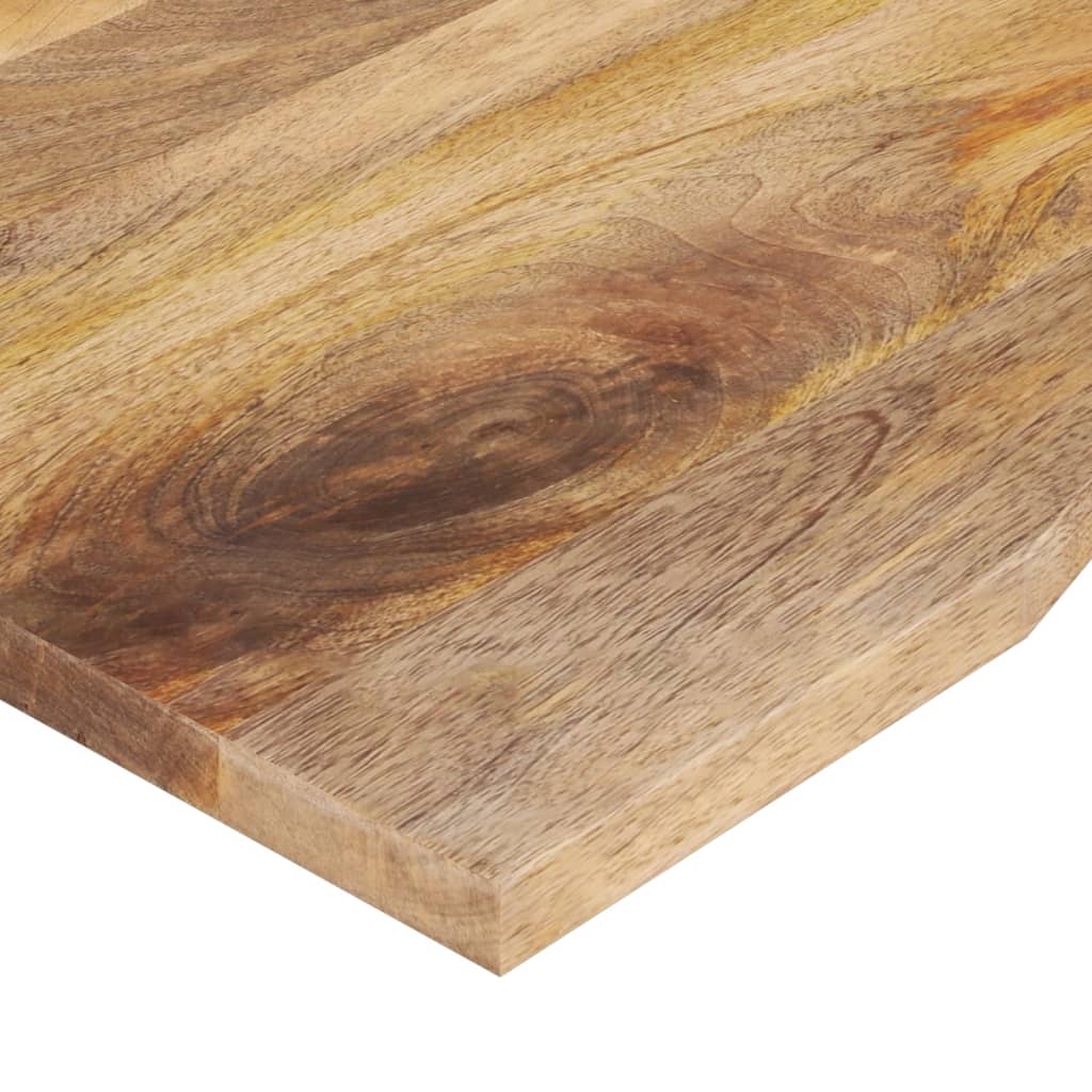 Skrivebordsplate med kurve 100x80x2,5 cm heltre grovt mangotre