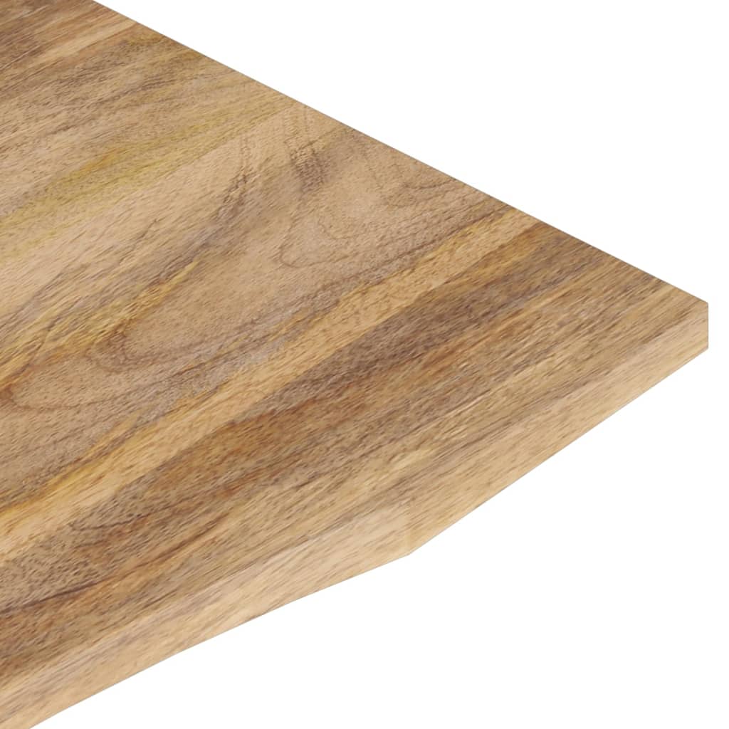 Skrivebordsplate med kurve 100x80x2,5 cm heltre grovt mangotre