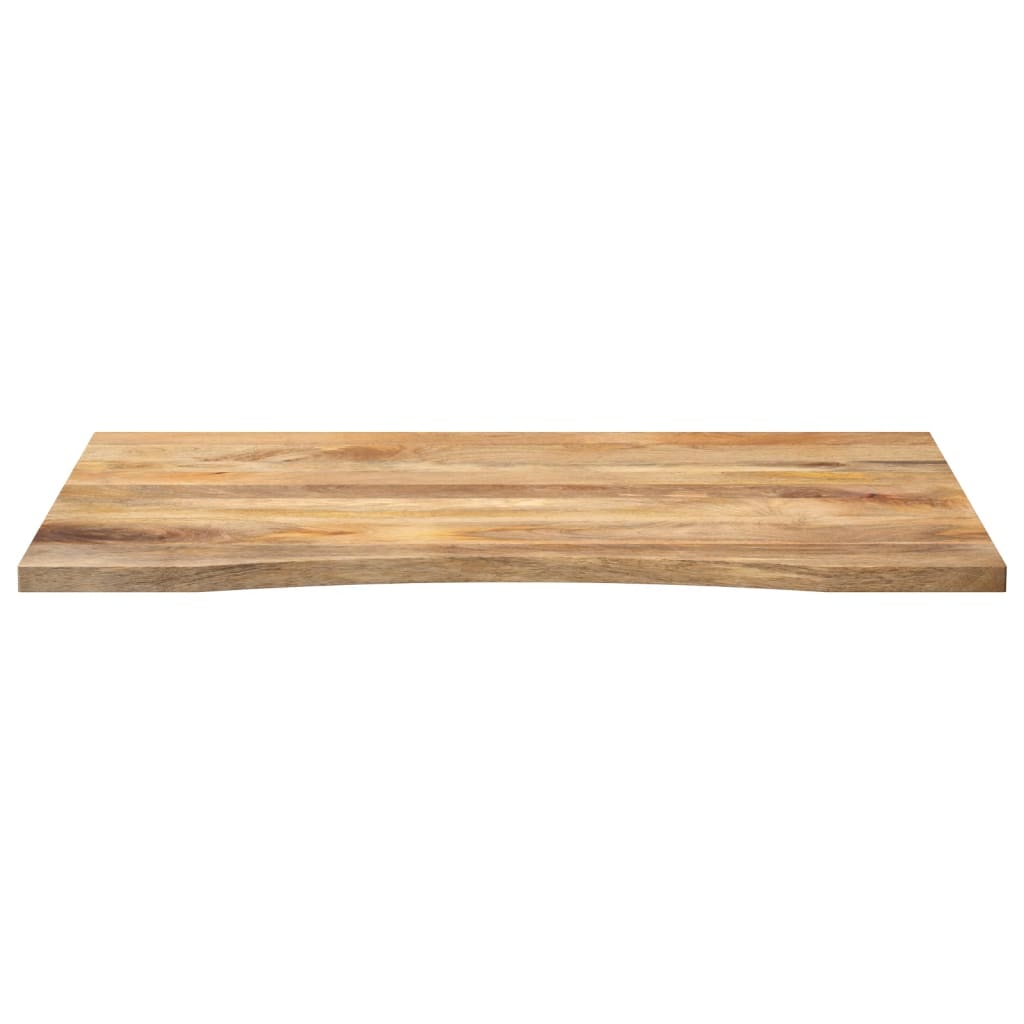 Skrivebordsplate med kurve 110x80x2,5 cm heltre grovt mangotre
