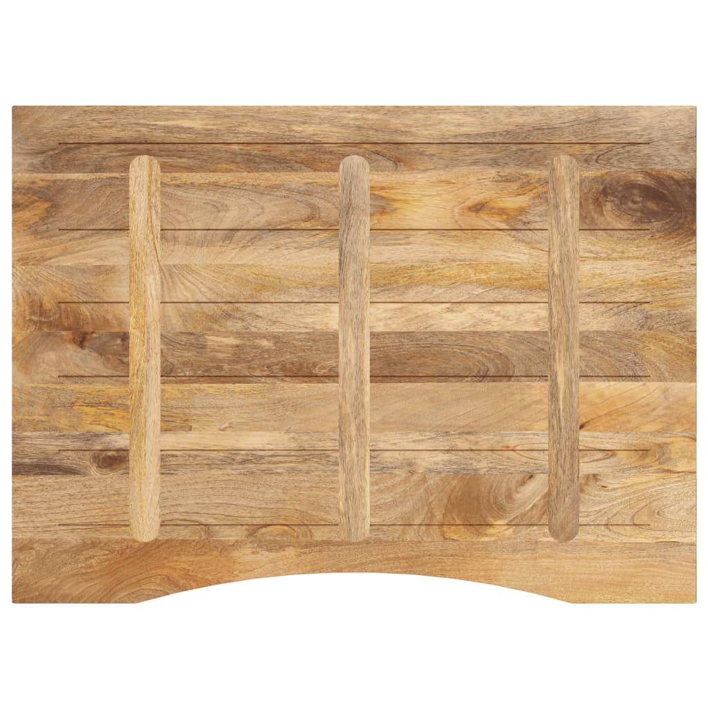 Skrivebordsplate med kurve 110x80x2,5 cm heltre grovt mangotre