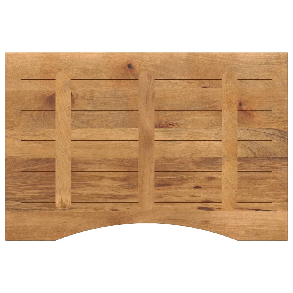 Skrivebordsplate med kurve 100x50x2,5 cm heltre grovt mangotre