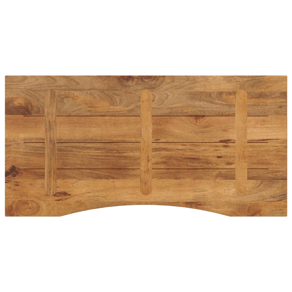 Skrivebordsplate med kurve 140x50x2,5 cm heltre grovt mangotre vidaXL
