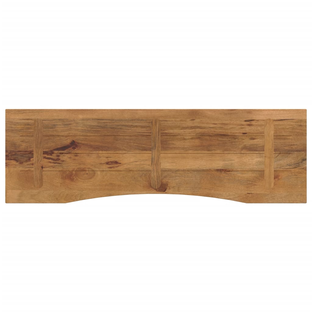 Skrivebordsplate med kurve 160x50x2,5 cm heltre grovt mangotre