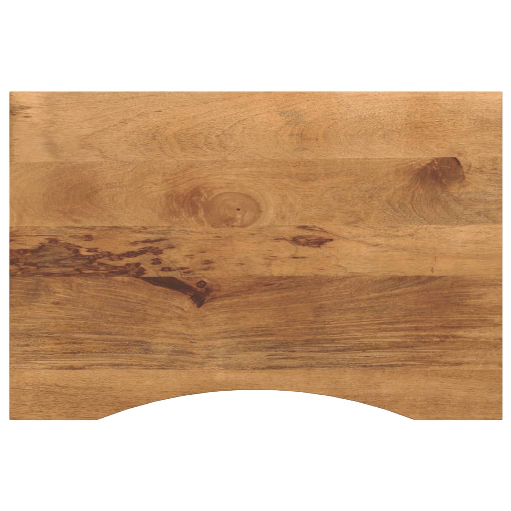 Skrivebordsplate med kurve 100x60x2,5 cm heltre grovt mangotre