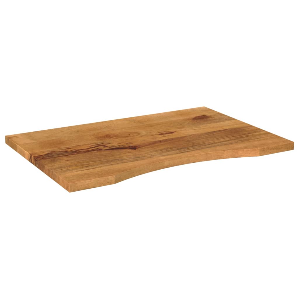 Skrivebordsplate med kurve 100x60x2,5 cm heltre grovt mangotre