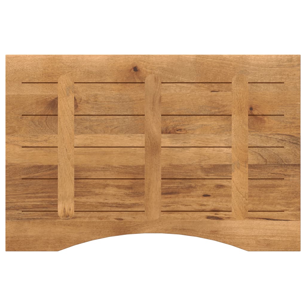 Skrivebordsplate med kurve 100x60x2,5 cm heltre grovt mangotre