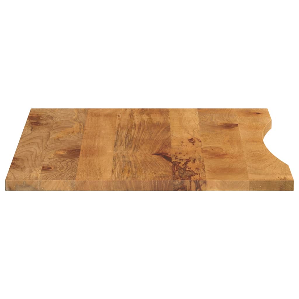 Skrivebordsplate med kurve 100x80x2,5 cm heltre grovt mangotre