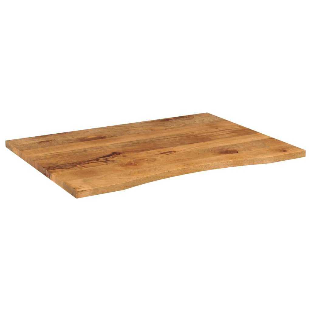 Skrivebordsplate med kurve 110x80x2,5 cm heltre grovt mangotre