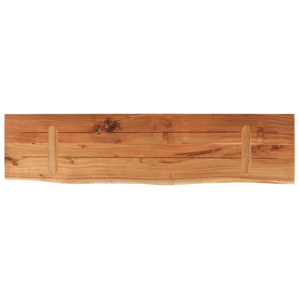 Vegghylle 80x20x2,5 cm rektangulær heltre akasie naturlig kant vidaXL