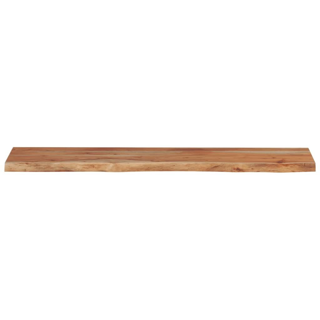Vegghylle 120x20x2,5 cm rektangulær heltre akasie naturlig kant
