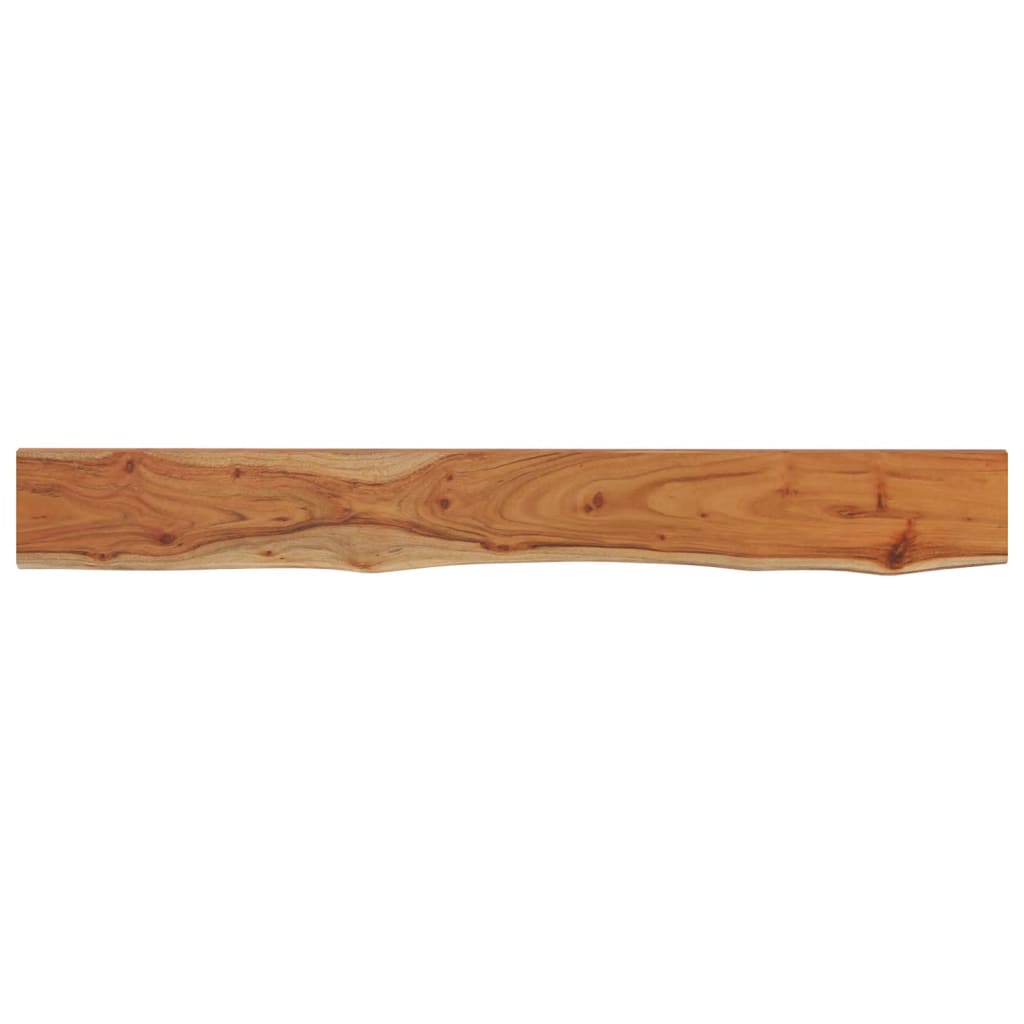 Vegghylle 160x20x2,5 cm rektangulær heltre akasie naturlig kant