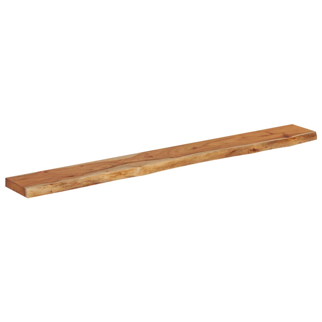 Vegghylle 160x20x2,5 cm rektangulær heltre akasie naturlig kant