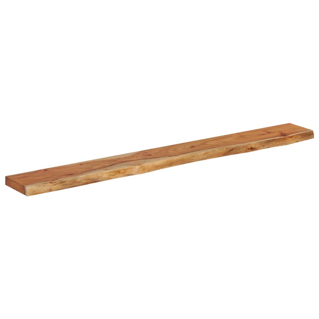 Vegghylle 180x20x2,5 cm rektangulær heltre akasie naturlig kant