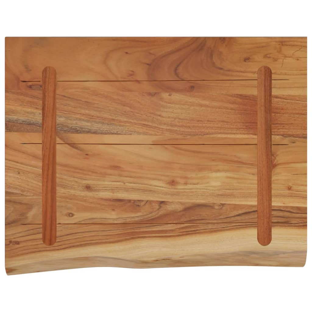 Vegghylle 40x30x2,5 cm rektangulær heltre akasie naturlig kant vidaXL