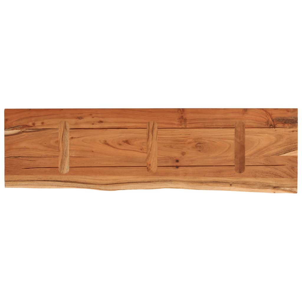 Vegghylle 100x30x2,5 cm rektangulær heltre akasie naturlig kant vidaXL