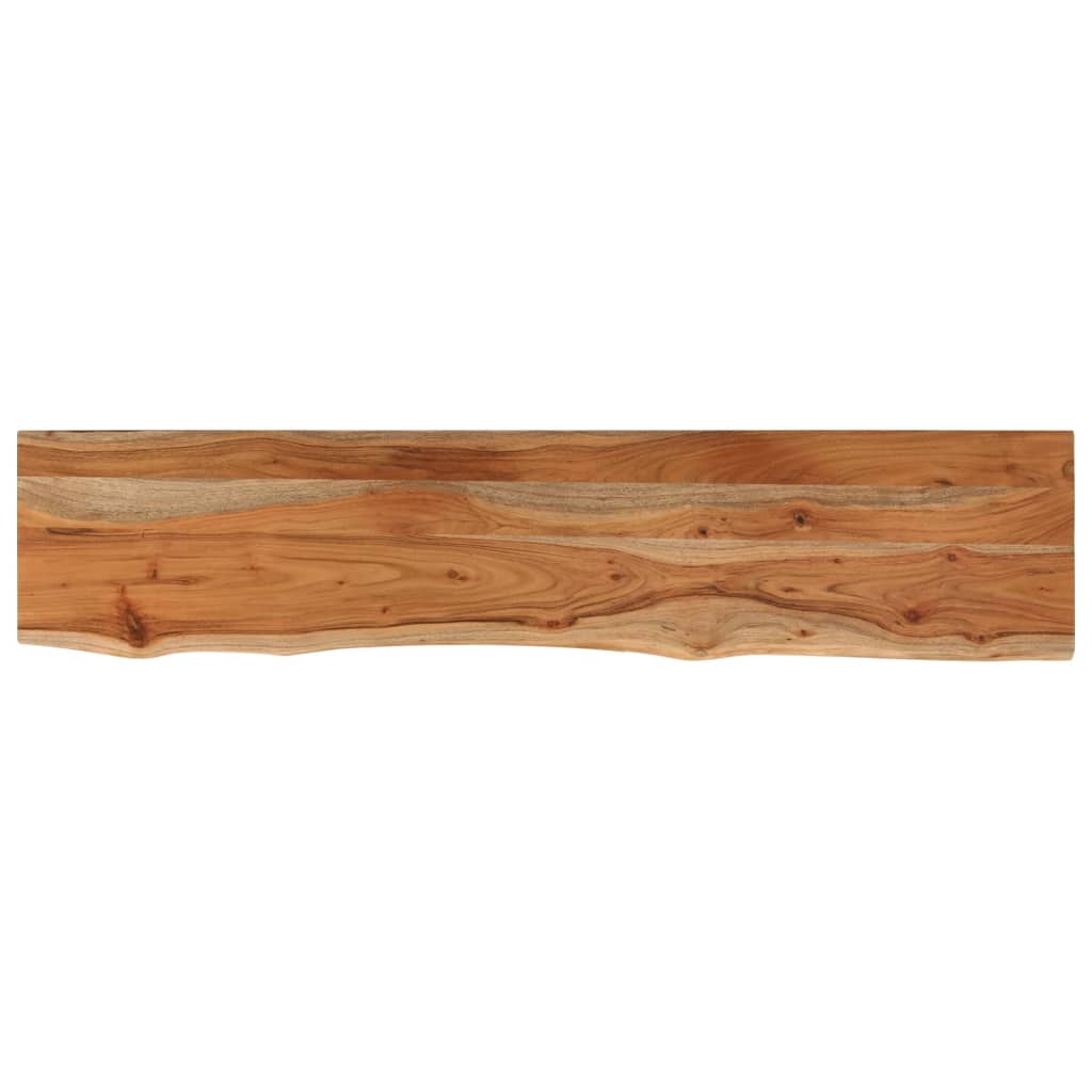Vegghylle 160x30x2,5 cm rektangulær heltre akasie naturlig kant