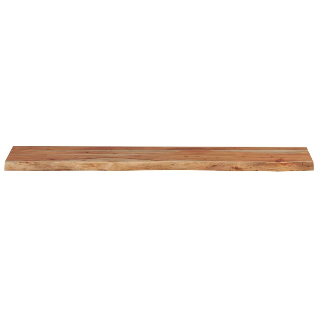 Vegghylle 160x30x2,5 cm rektangulær heltre akasie naturlig kant