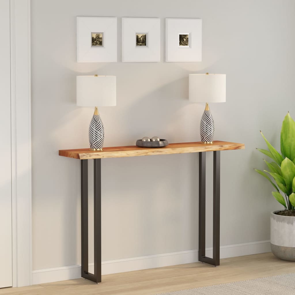 Vegghylle 180x30x2,5 cm rektangulær heltre akasie naturlig kant vidaXL