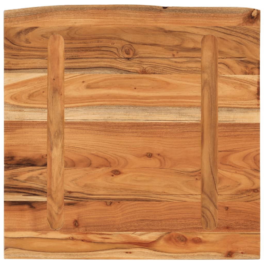 Vegghylle 40x40x2,5 cm firkantet heltre akasie naturlig kant vidaXL