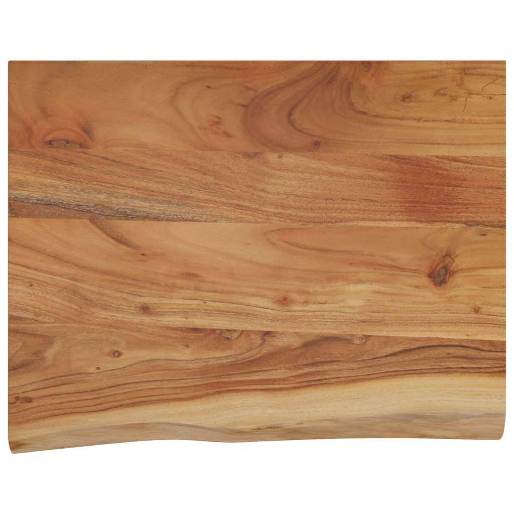 Vegghylle 50x40x2,5 cm rektangulær heltre akasie naturlig kant