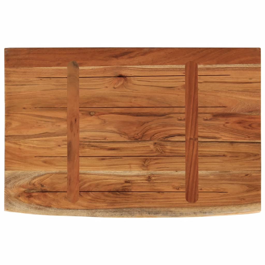 Vegghylle 60x40x2,5 cm rektangulær heltre akasie naturlig kant vidaXL
