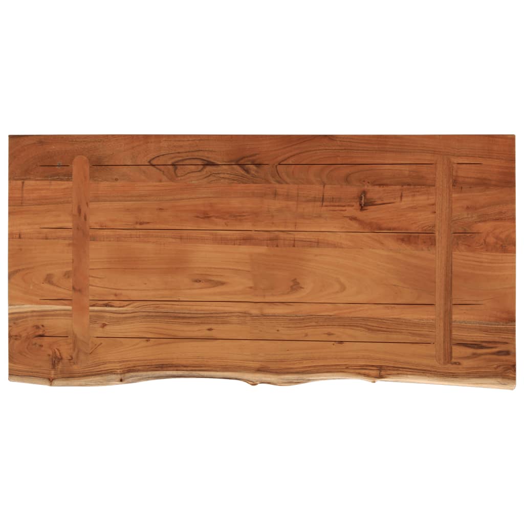 Vegghylle 80x40x2,5 cm rektangulær heltre akasie naturlig kant vidaXL