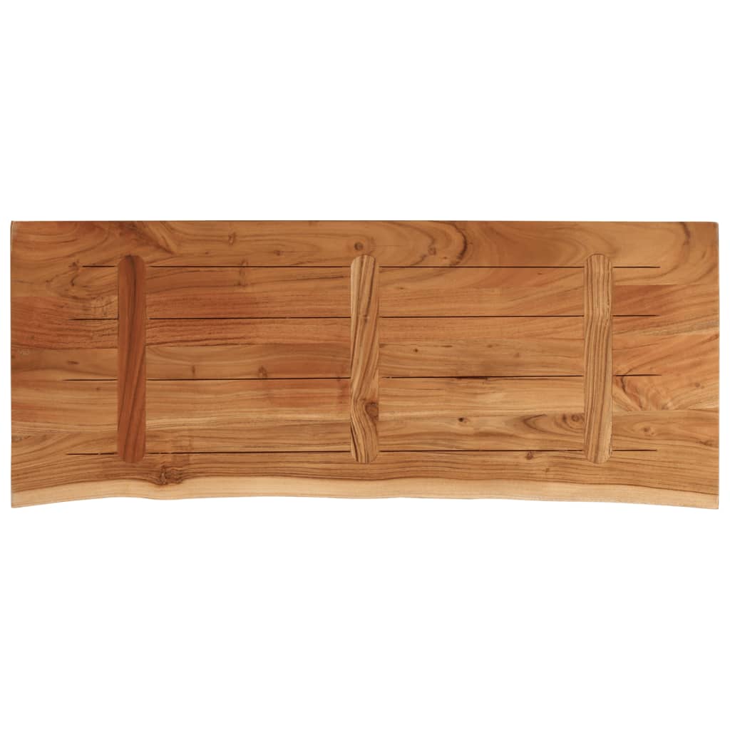 Vegghylle 90x40x2,5 cm rektangulær heltre akasie naturlig kant vidaXL
