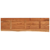 Vegghylle 120x40x2,5 cm rektangulær heltre akasie naturlig kant
