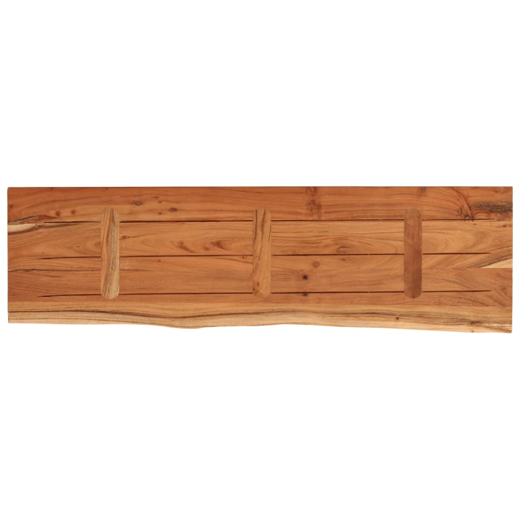 Vegghylle 140x40x2,5 cm rektangulær heltre akasie naturlig kant