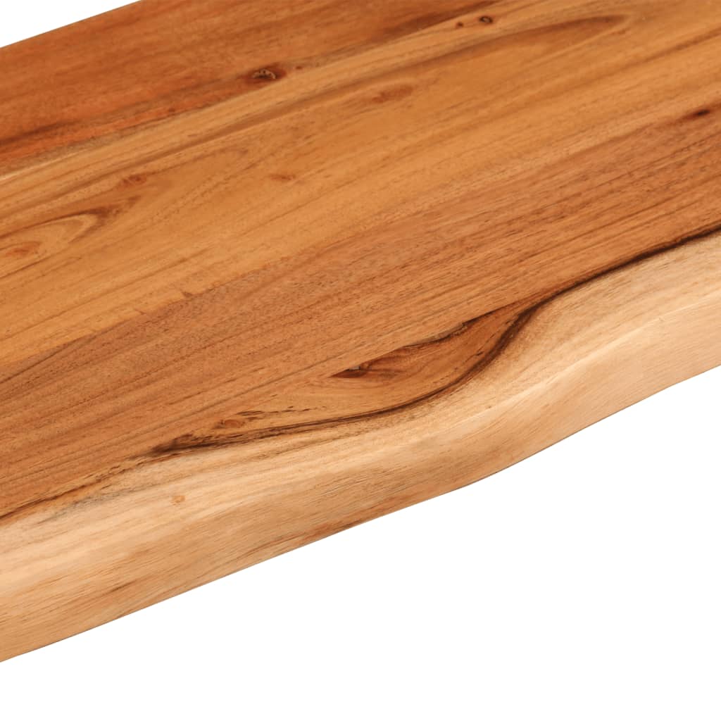 Vegghylle 140x40x2,5 cm rektangulær heltre akasie naturlig kant