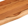 Vegghylle 140x40x2,5 cm rektangulær heltre akasie naturlig kant
