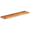Vegghylle 160x40x2,5 cm rektangulær heltre akasie naturlig kant