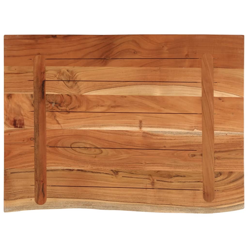 Benkeplate for bad 80x60x2,5 cm rektangulær heltre akasie