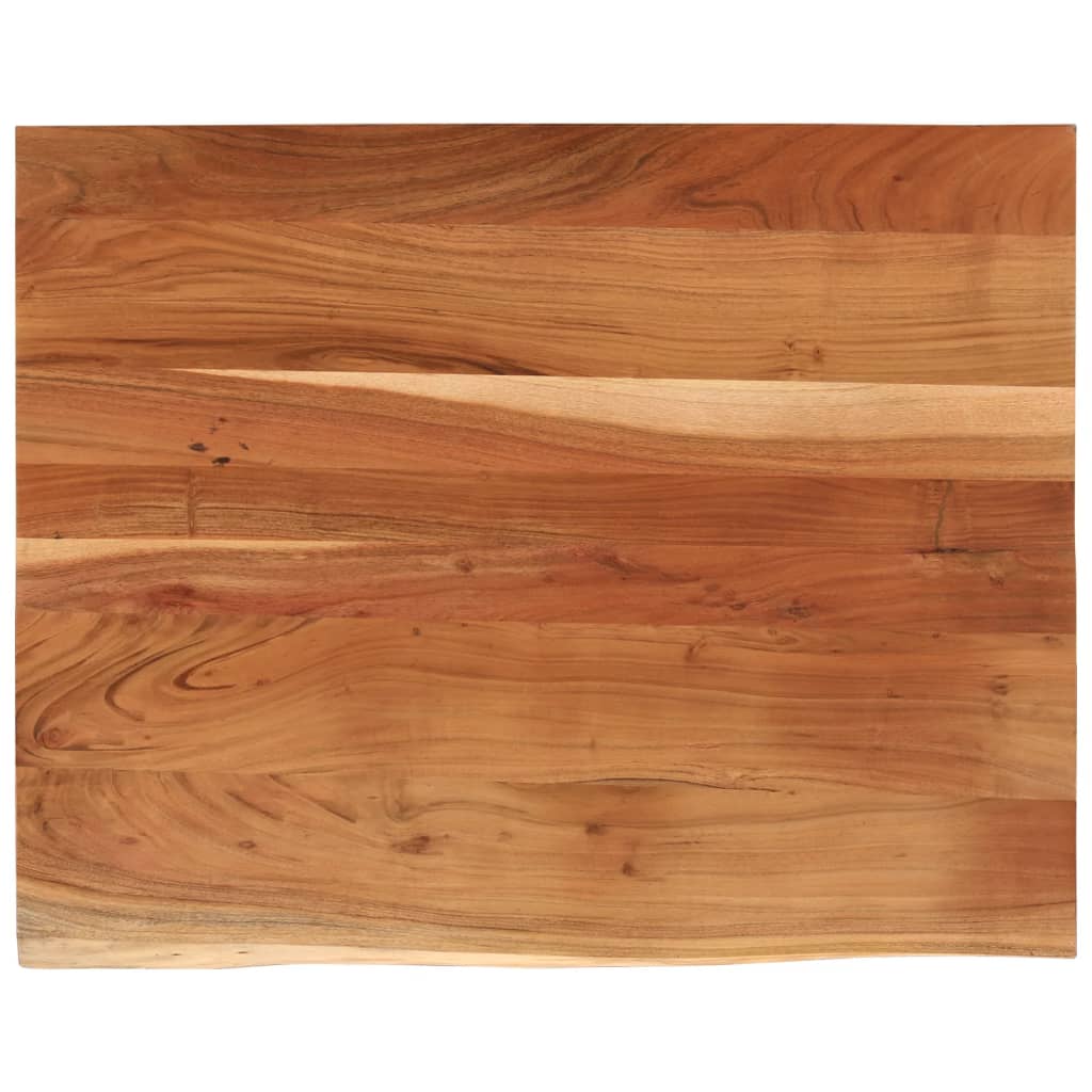 Vegghylle 90x80x2,5 cm rektangulær heltre akasie naturlig kant