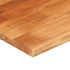 Vegghylle 90x80x2,5 cm rektangulær heltre akasie naturlig kant