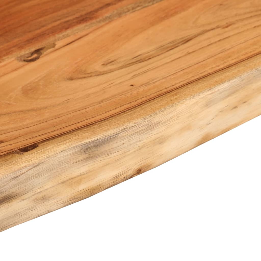Vegghylle 80x20x3,8 cm rektangulær heltre akasie naturlig kant vidaXL