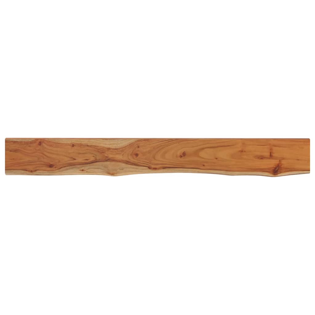 Vegghylle 160x20x3,8 cm rektangulær heltre akasie naturlig kant