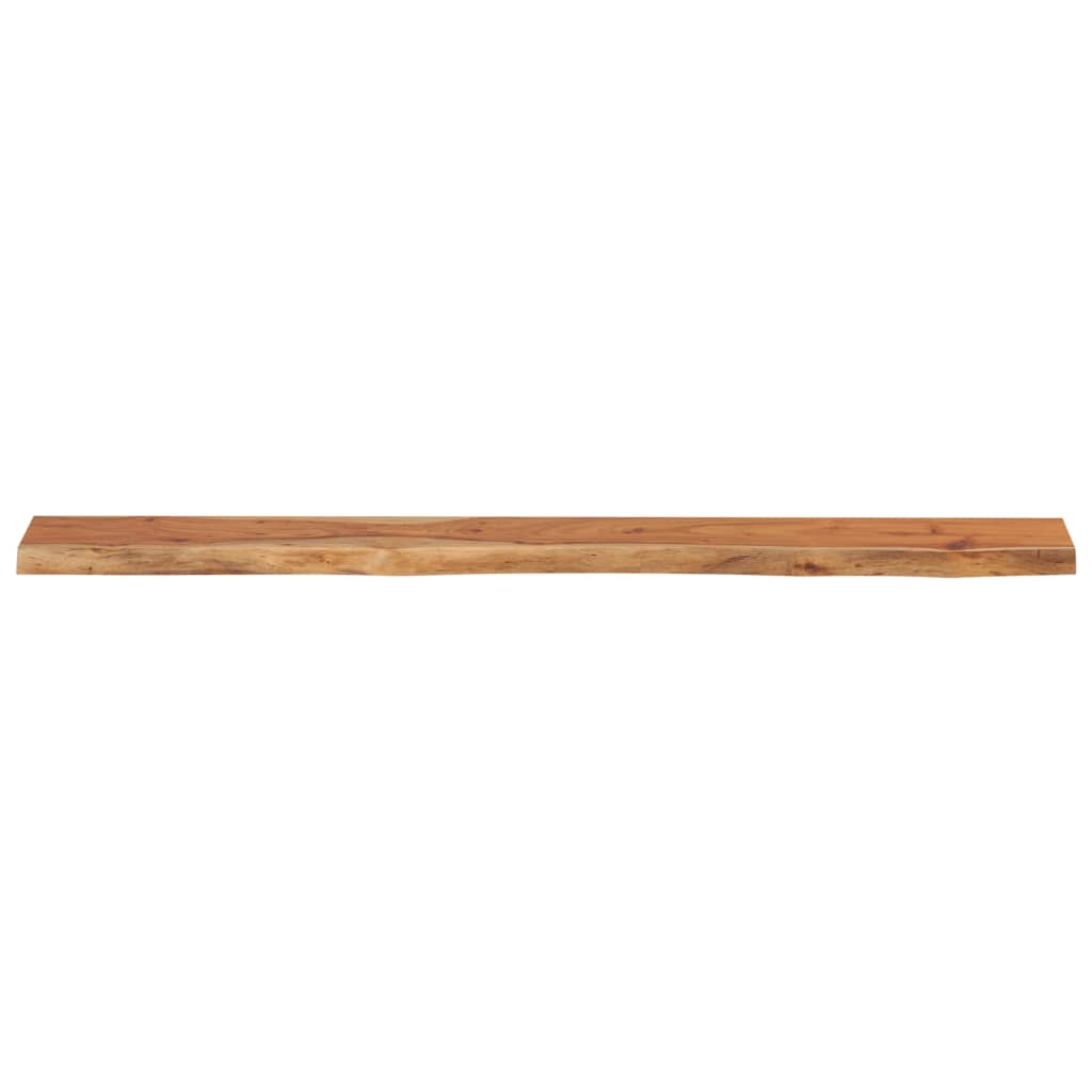 Vegghylle 160x20x3,8 cm rektangulær heltre akasie naturlig kant