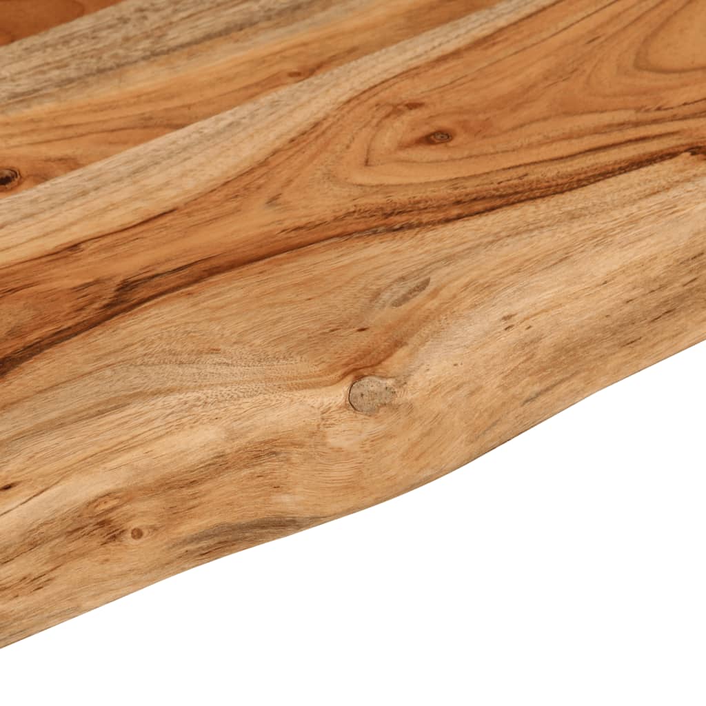 Vegghylle 160x20x3,8 cm rektangulær heltre akasie naturlig kant vidaXL