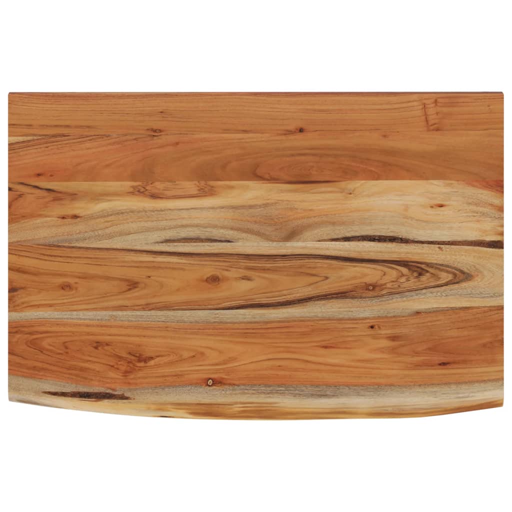 Vegghylle 50x30x3,8 cm rektangulær heltre akasie naturlig kant