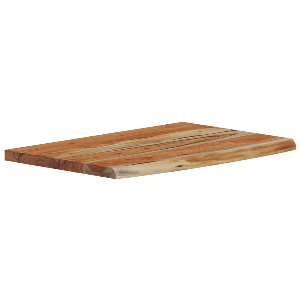Vegghylle 50x30x3,8 cm rektangulær heltre akasie naturlig kant